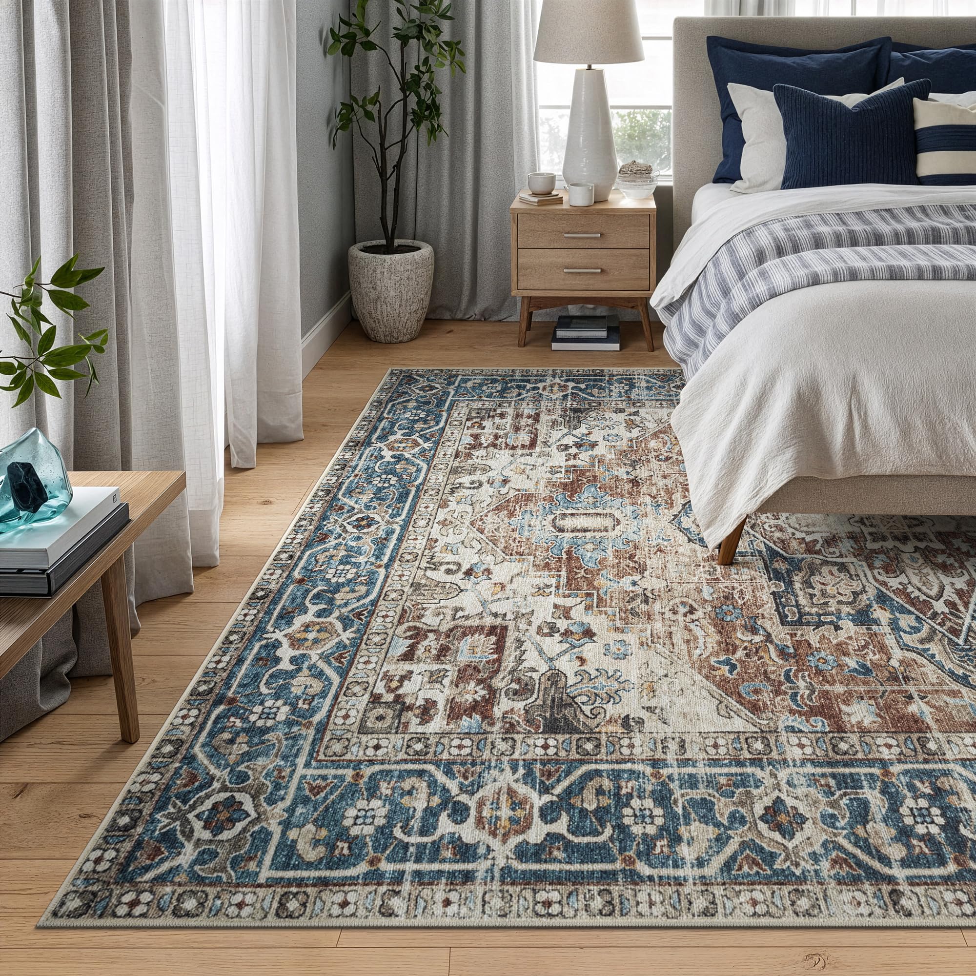 Amazon.com: Bloom Rugs Caria Washable Non-Slip 6x9 Rug